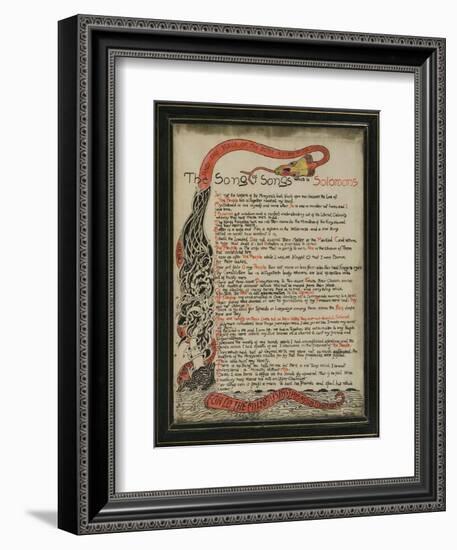 The Song of Songs Which Is Solomon's, 8th September 1907-Rudyard Kipling-Framed Giclee Print