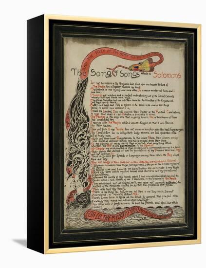 The Song of Songs Which Is Solomon's, 8th September 1907-Rudyard Kipling-Framed Premier Image Canvas