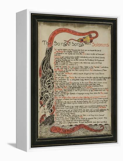 The Song of Songs Which Is Solomon's, 8th September 1907-Rudyard Kipling-Framed Premier Image Canvas