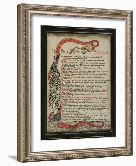 The Song of Songs Which Is Solomon's, 8th September 1907-Rudyard Kipling-Framed Giclee Print