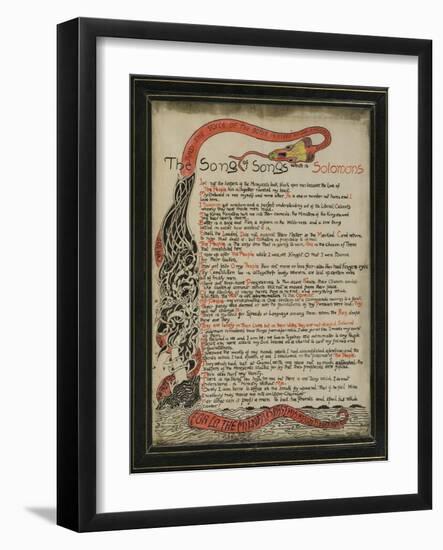 The Song of Songs Which Is Solomon's, 8th September 1907-Rudyard Kipling-Framed Giclee Print