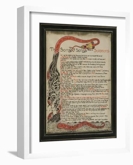 The Song of Songs Which Is Solomon's, 8th September 1907-Rudyard Kipling-Framed Giclee Print