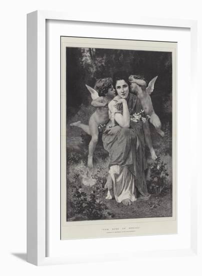 The Song of Spring, in the Paris Exhibition-William-Adolphe Bouguereau-Framed Giclee Print