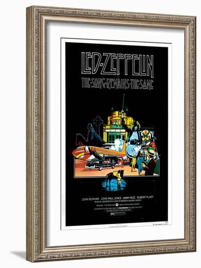 The Song Remains the Same, Jimmy Page, 1976-null-Framed Art Print