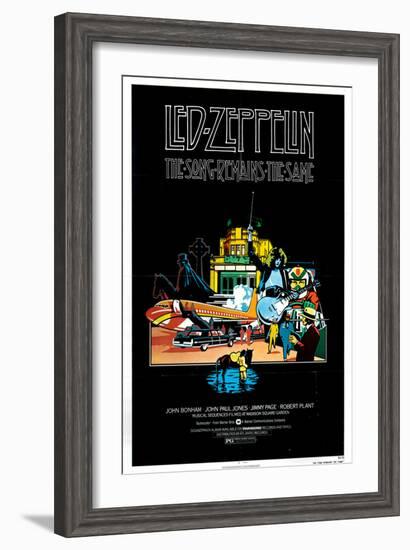 The Song Remains the Same, Jimmy Page, 1976-null-Framed Art Print