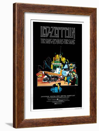 The Song Remains the Same, Jimmy Page, 1976-null-Framed Art Print