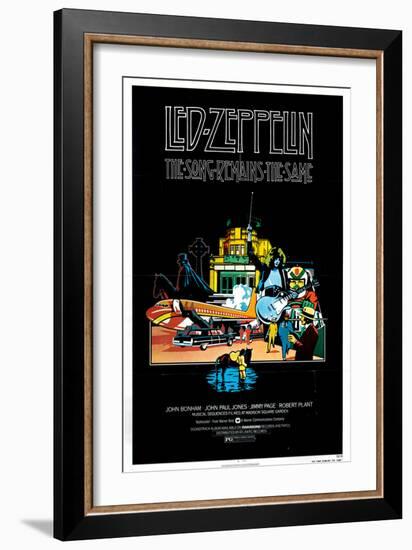 The Song Remains the Same, Jimmy Page, 1976-null-Framed Art Print