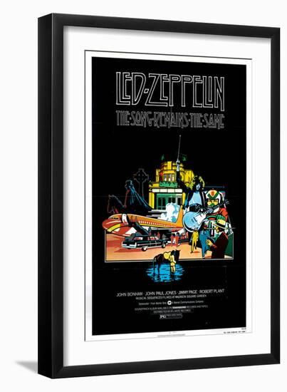 The Song Remains the Same, Jimmy Page, 1976-null-Framed Premium Giclee Print