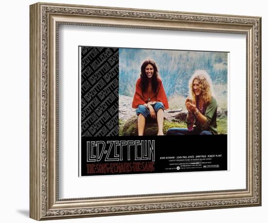 The Song Remains the Same, Robert Plant, 1976-null-Framed Art Print