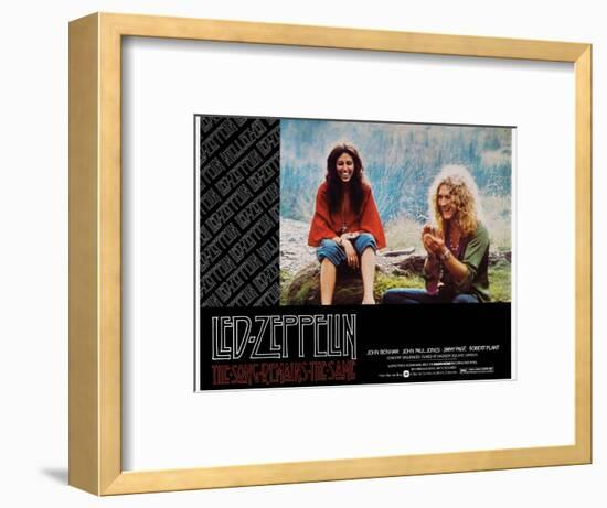 The Song Remains the Same, Robert Plant, 1976-null-Framed Art Print