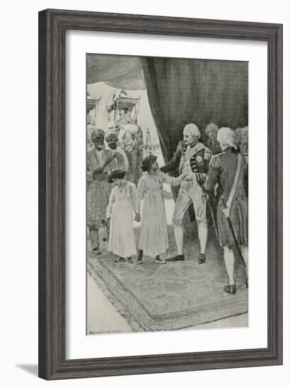 The Sons of Sultan Tippu are Received by Lord Cornwallis as Hostages-William Henry Margetson-Framed Giclee Print
