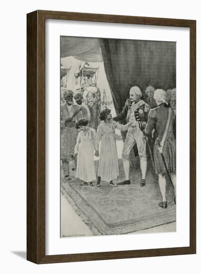 The Sons of Sultan Tippu are Received by Lord Cornwallis as Hostages-William Henry Margetson-Framed Giclee Print