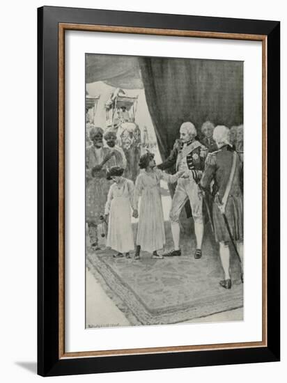 The Sons of Sultan Tippu are Received by Lord Cornwallis as Hostages-William Henry Margetson-Framed Giclee Print