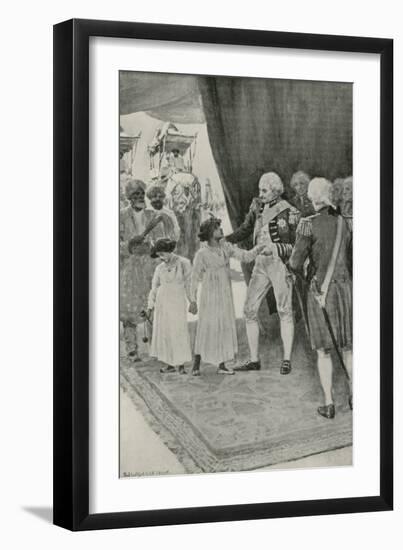The Sons of Sultan Tippu are Received by Lord Cornwallis as Hostages-William Henry Margetson-Framed Giclee Print