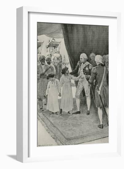 The Sons of Sultan Tippu are Received by Lord Cornwallis as Hostages-William Henry Margetson-Framed Giclee Print