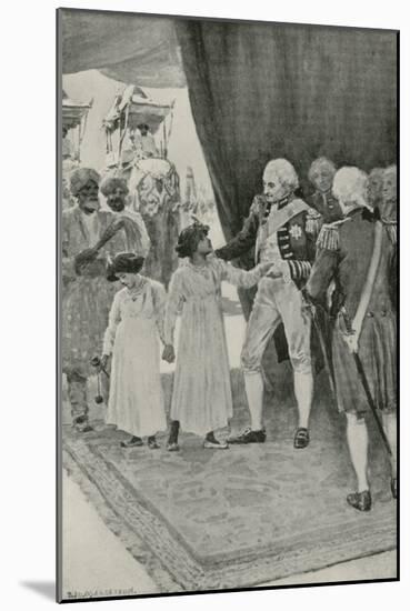 The Sons of Sultan Tippu are Received by Lord Cornwallis as Hostages-William Henry Margetson-Mounted Giclee Print