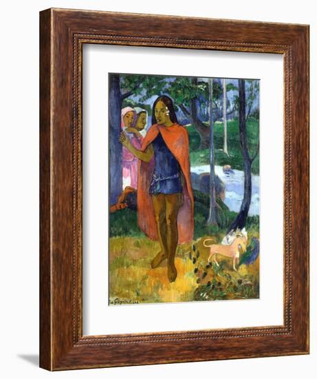 The Sorcerer of Hiva Oa-Paul Gauguin-Framed Giclee Print