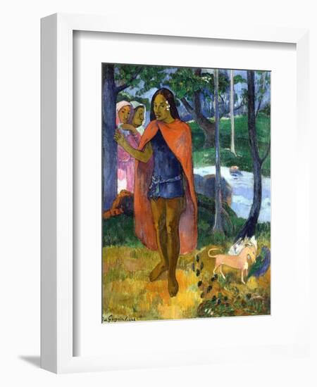 The Sorcerer of Hiva Oa-Paul Gauguin-Framed Giclee Print