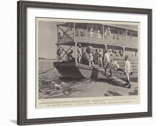 The Soudan Advance, a Sick Convoy from Berber Embarking at Shalal-Henry Marriott Paget-Framed Giclee Print