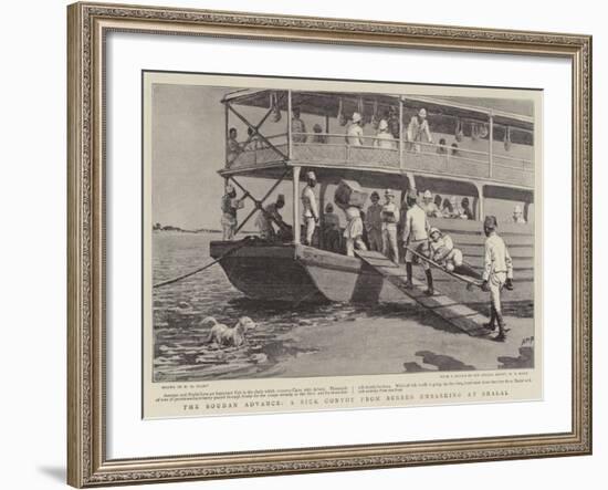 The Soudan Advance, a Sick Convoy from Berber Embarking at Shalal-Henry Marriott Paget-Framed Giclee Print