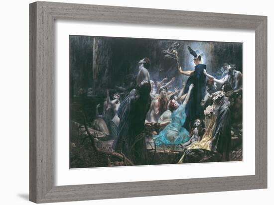 The Souls of Acheron, 1898 (Oil on Canvas)-Adolph Hiremy-Hirschl-Framed Giclee Print