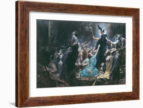 The Souls of Acheron, 1898 (Oil on Canvas)-Adolph Hiremy-Hirschl-Framed Giclee Print