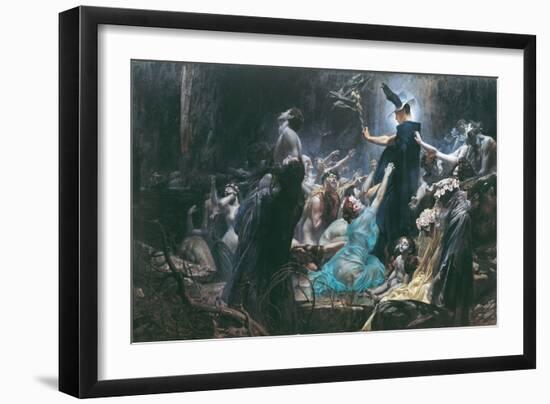 The Souls of Acheron, 1898 (Oil on Canvas)-Adolph Hiremy-Hirschl-Framed Giclee Print