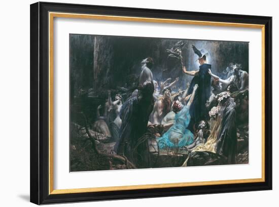 The Souls of Acheron, 1898 (Oil on Canvas)-Adolph Hiremy-Hirschl-Framed Giclee Print