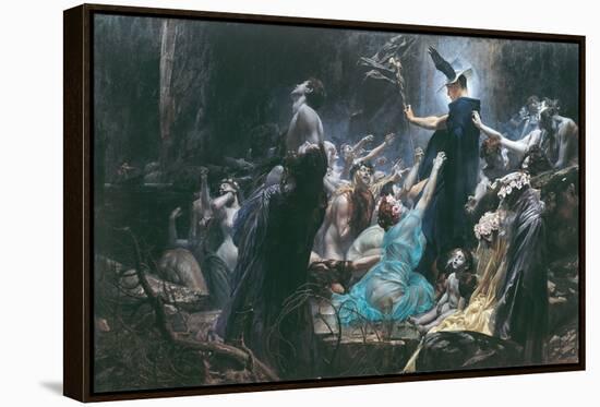 The Souls of Acheron, 1898 (Oil on Canvas)-Adolph Hiremy-Hirschl-Framed Premier Image Canvas