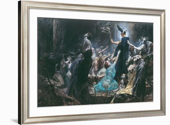 The Souls of Acheron, 1898 (Oil on Canvas)-Adolph Hiremy-Hirschl-Framed Giclee Print