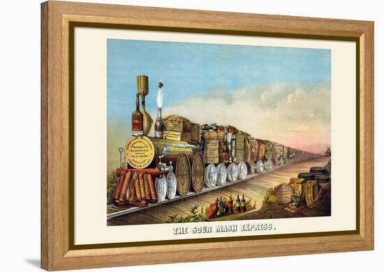 The Sour Mash Express-Shober & Carqueville Lithograph Co-Framed Stretched Canvas