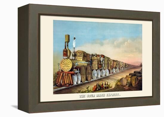 The Sour Mash Express-Shober & Carqueville Lithograph Co-Framed Stretched Canvas