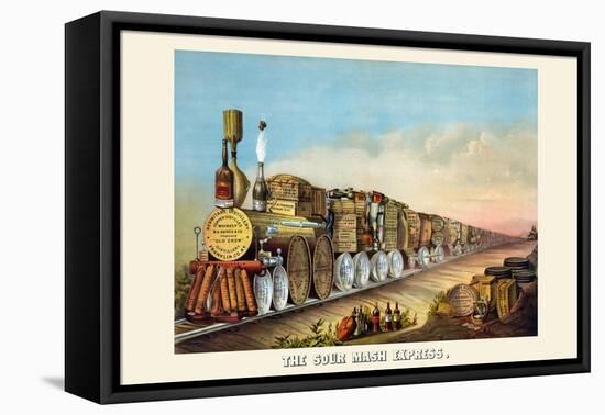 The Sour Mash Express-Shober & Carqueville Lithograph Co-Framed Stretched Canvas