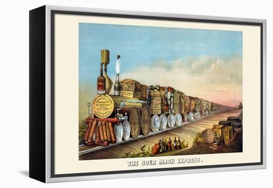 The Sour Mash Express-Shober & Carqueville Lithograph Co-Framed Stretched Canvas