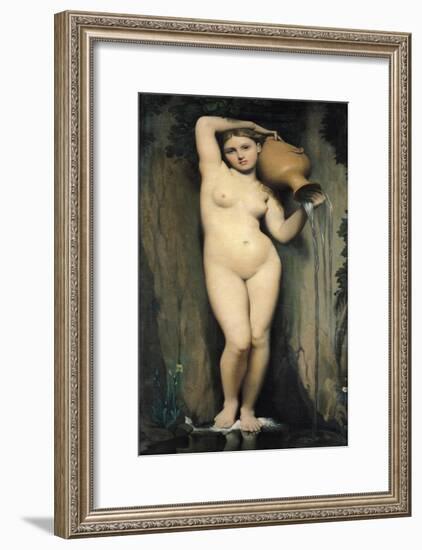 The Source, 1856-Jean-Auguste-Dominique Ingres-Framed Giclee Print