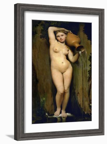 The Source, 1856-Jean-Auguste-Dominique Ingres-Framed Giclee Print