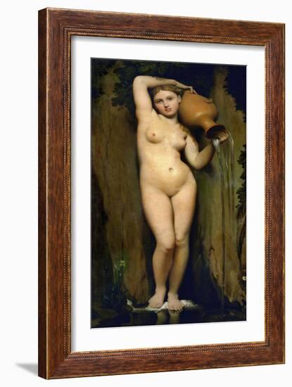 The Source, 1856-Jean-Auguste-Dominique Ingres-Framed Giclee Print