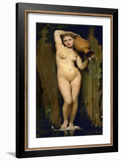 The Source, 1856-Jean-Auguste-Dominique Ingres-Framed Giclee Print