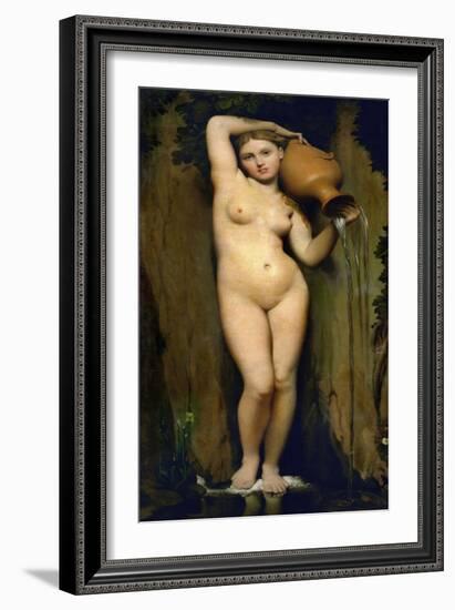 The Source, 1856-Jean-Auguste-Dominique Ingres-Framed Giclee Print