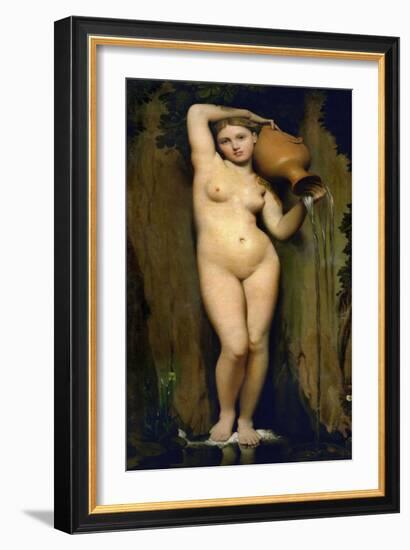 The Source, 1856-Jean-Auguste-Dominique Ingres-Framed Giclee Print