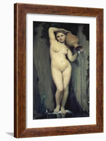 The Source, 1856-Jean-Auguste-Dominique Ingres-Framed Giclee Print