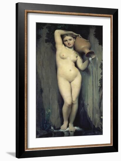 The Source, 1856-Jean-Auguste-Dominique Ingres-Framed Giclee Print