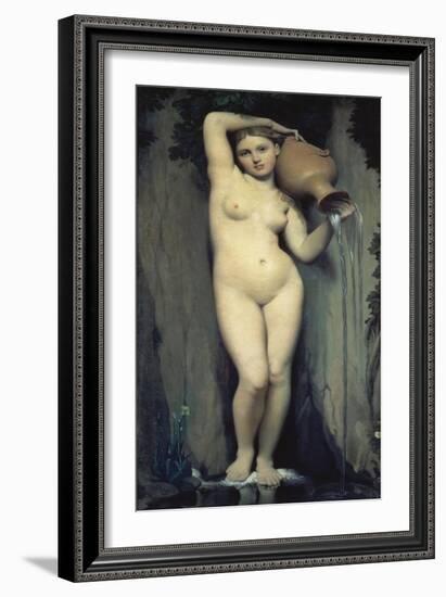 The Source, 1856-Jean-Auguste-Dominique Ingres-Framed Giclee Print