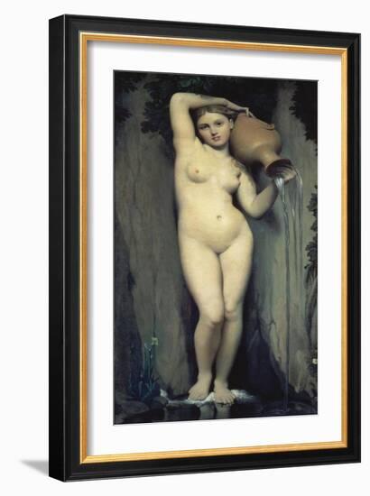 The Source, 1856-Jean-Auguste-Dominique Ingres-Framed Giclee Print