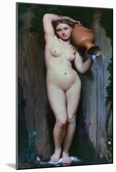 The Source, 1856-Jean-Auguste-Dominique Ingres-Mounted Giclee Print