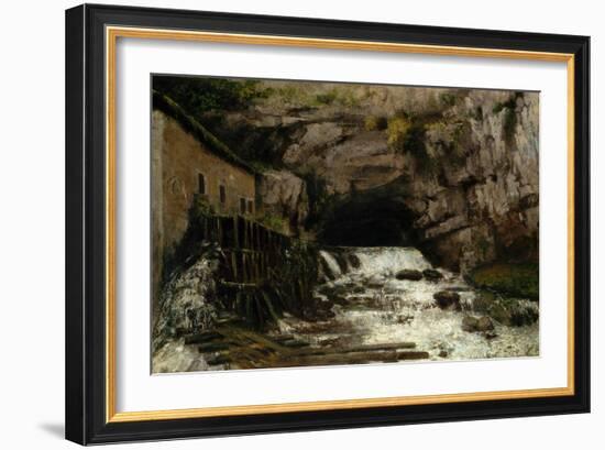 The Source of the Loue, 1864-Gustave Courbet-Framed Giclee Print