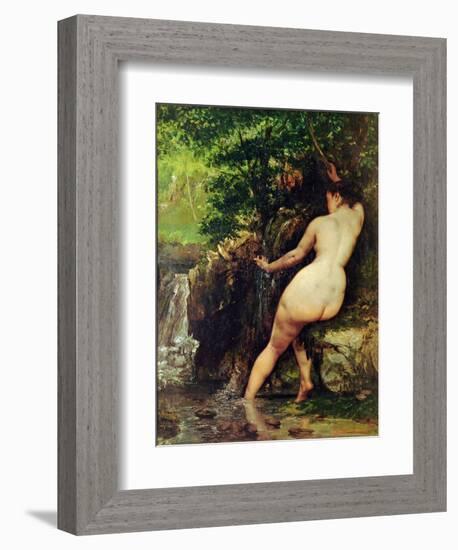 The Source or Bather at the Source, 1868-Gustave Courbet-Framed Giclee Print