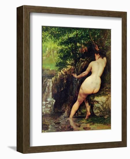 The Source or Bather at the Source, 1868-Gustave Courbet-Framed Giclee Print