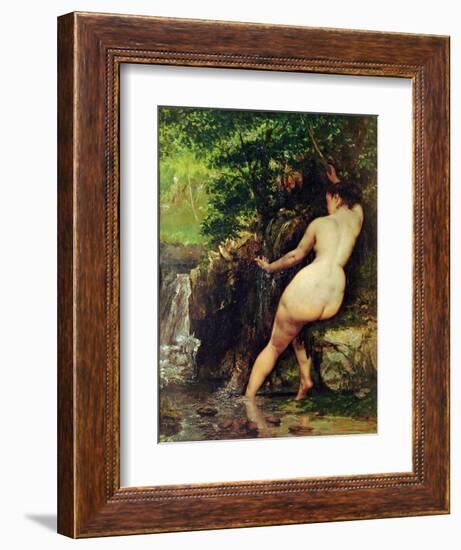 The Source or Bather at the Source, 1868-Gustave Courbet-Framed Giclee Print