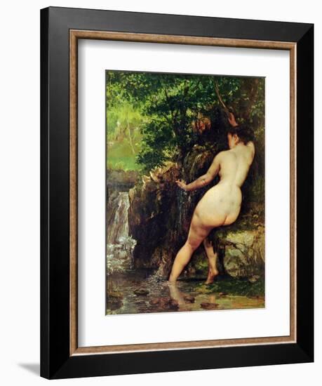 The Source or Bather at the Source, 1868-Gustave Courbet-Framed Giclee Print